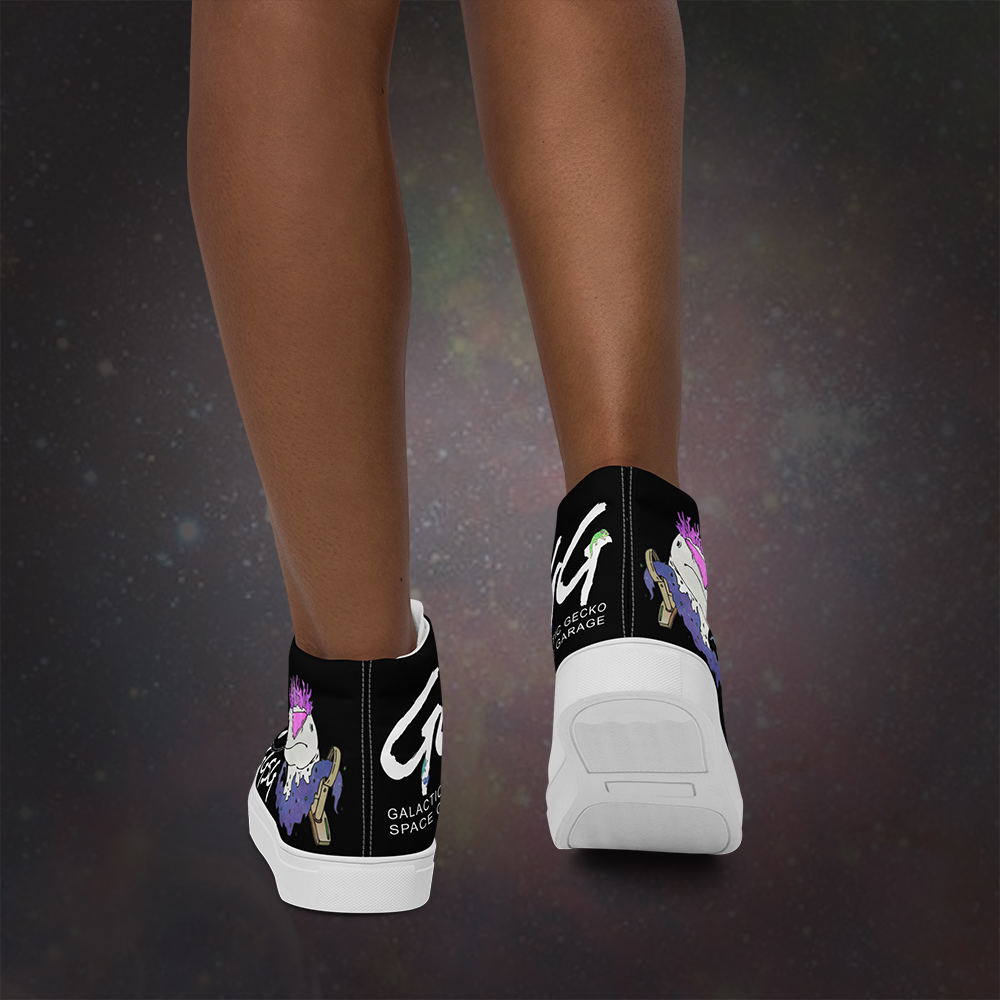 Women’s High Top Canvass Shoes Coral Gecko