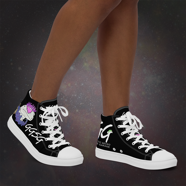 Women’s High Top Canvass Shoes Coral Gecko